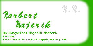 norbert majerik business card